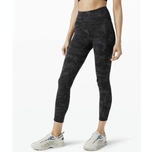 Lululemon Invigorate High-Rise Tight Leggings 25" Incognito Camo Multi Grey Sz 8